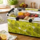 Folding Thermal Picnic Basket with Aluminum Frame, Green