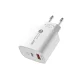 A6MaxL 20W USB-A USB-C įkroviklis su USB-C - USB-C 1m laidu, baltas
