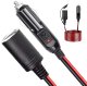 Car Cigarette Lighter Extension Cable 4m, 12-24V