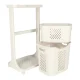 Double Toy and Laundry Organizer on Wheels with Removable Baskets