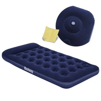 Bestway 67224 Single Airbed with Built-in Foot Pump, 188x99 cm