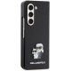 Karl Lagerfeld Samsung Galaxy Z Fold 5 Case Saffiano Karl&Choupette Pin, Black