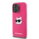 Karl Lagerfeld Silicone Choupette MagSafe Case for iPhone 16 Pro Max, Fuchsia