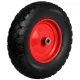 Humberg 4885 Tubeless Wheelbarrow Wheel 4.00-8, Black-Red