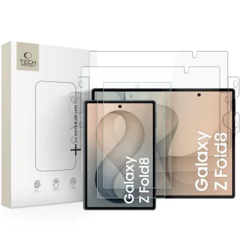 Tech-Protect Easy Set 4in1 Tempered Glass and Hydrogel Film for Samsung Galaxy Z Fold 8, Clear