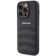 Apple iPhone 15 Pro 6.1\'\' AMG Leather Debossed Lines Case Cover, Black