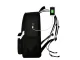 Black Youth Backpack with Reflective Graphics and USB Port