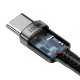 Baseus Cafule Nylon USB Type C to USB Type C Data Charging Cable 100W, 2m, Black