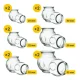 4Fizjo Glass Fire Cupping Set, 12 pcs