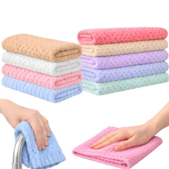 Microfiber Cleaning Cloths Set, 5 Pcs, Multicolor, 30 x 30 cm