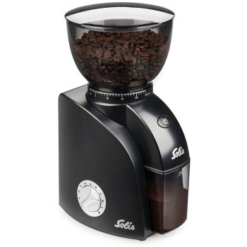 Solis Scala Zero Static 1662 Coffee Grinder, Black