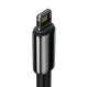 USB to Lightning Cable Baseus Tungsten Gold 2.4A 2m Black