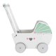 ECOTOYS Wooden Doll Stroller & Push Walker Cart