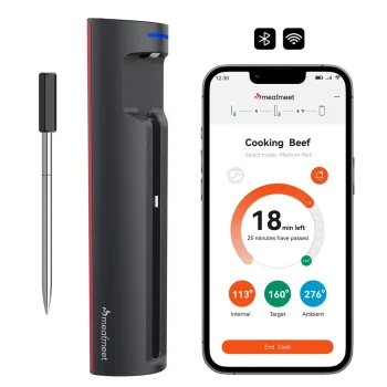 Smart Kitchen Thermometer Meatmeet Pro, Bluetooth / Wi-Fi, Black