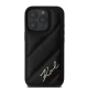 Karl Lagerfeld iPhone 16 Pro Max Case Diagonal Quilted Script, Black