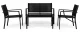 Garden Furniture Set with Glass Table Bench and Chairs MultiGarden