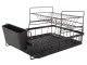Two-Tier Dish Drainer with Tray, Black
