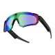 Colmi V06 AI Sports Sunglasses with 2K Camera, Black with Blue Lenses