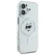 Karl Lagerfeld iPhone 16 Plus Case IML Metal Choupette Head MagSafe, White