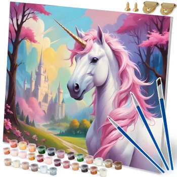 Massido Paint by Numbers 40x50 cm, Unicorn