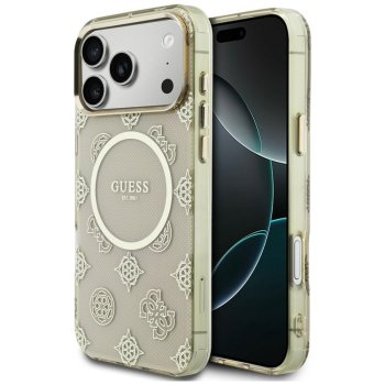 Guess IML Peony Dot MagSafe Phone Case Cover iPhone 17 Pro Max - Beige