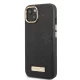 Guess Peony Logo Plate MagSafe Case for iPhone 13 - Black