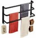Wall-Mounted Towel Rack, Matte Black