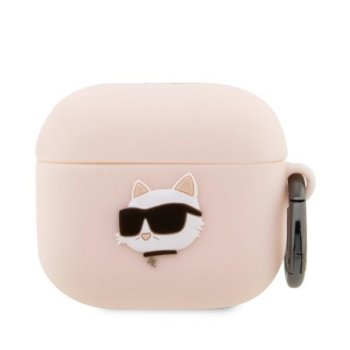 Karl Lagerfeld AirPods 3 Cover Silicone Choupette Head 3D Pink