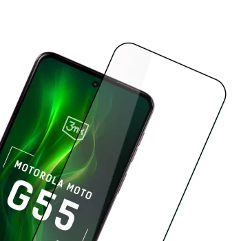 3mk HardGlass Max Lite Black Screen Protector for Motorola Moto G55 5G