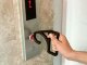 Contactless hygienic handle for public transport, black or red