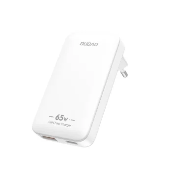 Dudao A65Q 65W GaN Wall Charger USB-A / USB-C PD, White