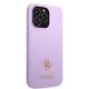Guess iPhone 13 Pro / 13 vāciņš Saffiano 4G Small Metal Logo, violets
