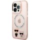 Apple iPhone 14 Pro 6.1\" Karl Lagerfeld Karl&Choupette Aluminum MagSafe Case Cover (KLHMP14LHKCP), Pink