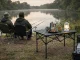 Folding Camping Table 95x55cm Portable Fishing Picnic Balcony, Black-Grey