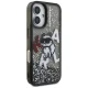 Karl Lagerfeld Liquid Glitter Choupette Logo iPhone 16 Case - Black