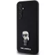 Karl Lagerfeld Samsung Galaxy S23 FE Case Silicone Ikonik Metal Pin, Black