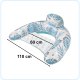 Inflatable Swimming Water Couch Mattress with Bottle Holder, Blue