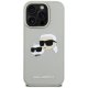 Чехол Karl Lagerfeld HC 3D Rubber Double Heads для iPhone 16 Pro Max - бежевый