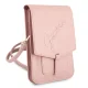 Guess Saffiano Script Phone Bag, Pink