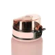 Sport Water Bottle with Straw and Time Marker 600ml Pink-Blue
