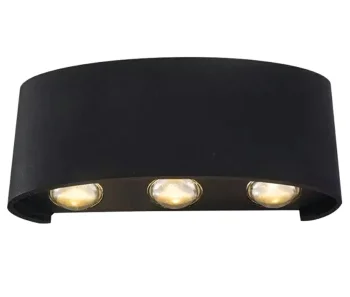 Outdoor Wall Lamp, Up/Down LED, 6W, Black
