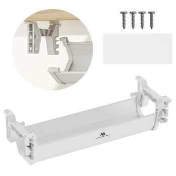 Maclean MC-106 W Under-Desk Cable Organizer, 5kg, White