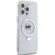 Karl Lagerfeld iPhone 15 Pro Case Ring Stand Karl Head MagSafe, White