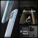 Spigen iPhone 15 Pro Max Case Crystal Hybrid, Clear Blue