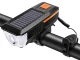 Front Bicycle Light with Solar Panel and Horn CREE T6 LED
