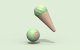 Cheerble Ice Cream Sensor Play Ball Toy for Dog Cat, Green
