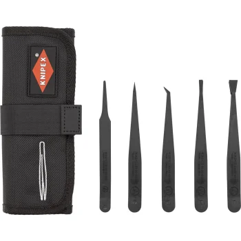 KNIPEX 92 00 05 ESD Plastic Tweezers Set ESD 5 Pieces