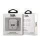 Чехол Karl Lagerfeld для AirPods 1 / 2 Glitter Karl\'s Head, серебристый