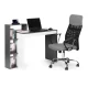 ModernHome CHDK07-DG Computer Desk with 4 Shelves, Grey