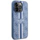Guess iPhone 14 Pro Case 4G Printed Stripes MagSafe, Blue